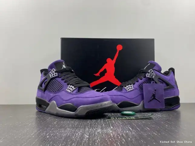 Kick Theory x Suede Scott Jordan 4 Purple Air Travis 0623